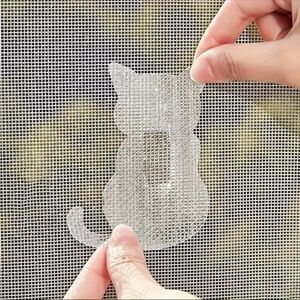 Kitty Cat Shaped Screen Repair Patch Home Decor Self Stick, 4 pcs